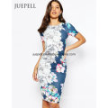 Vestido de mujer sexy estampado floral MIDI